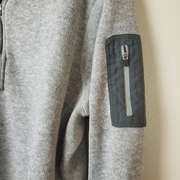 Eddie‎ Bauer Heather Grey 1/4 Zip Pull Over Sweatshirt Men's Size XL - Picture 3 of 5